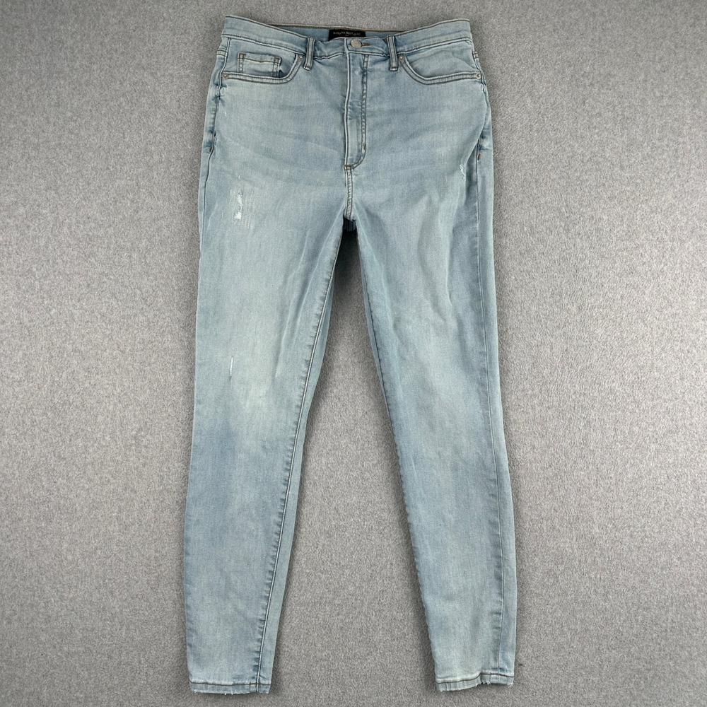 Banana Republic Jeans Women 30/10 Light Blue High Rise Skinny‎ Distressed Denim